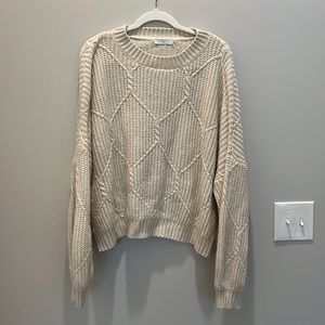 Cream Grey Bandit Sweater